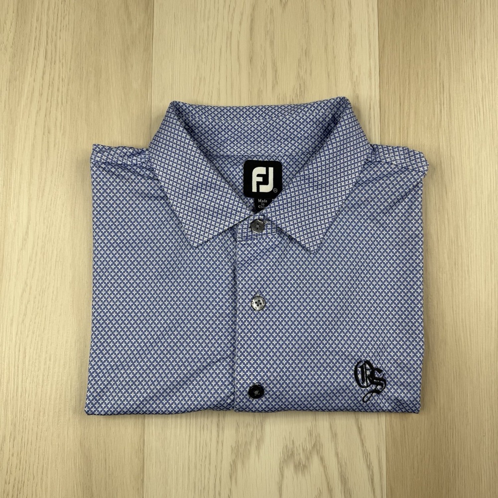 Footjoy Polo Shirt Geometric Stretch Mens Size XXL OLD SANDWICH GOLF CLUB